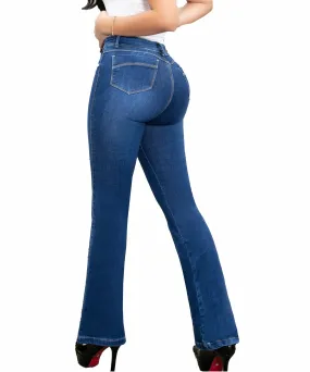Butt Lifting Bootcut Jeans for women - Pantalones Colombianos Levanta Cola Acampanado - Karen