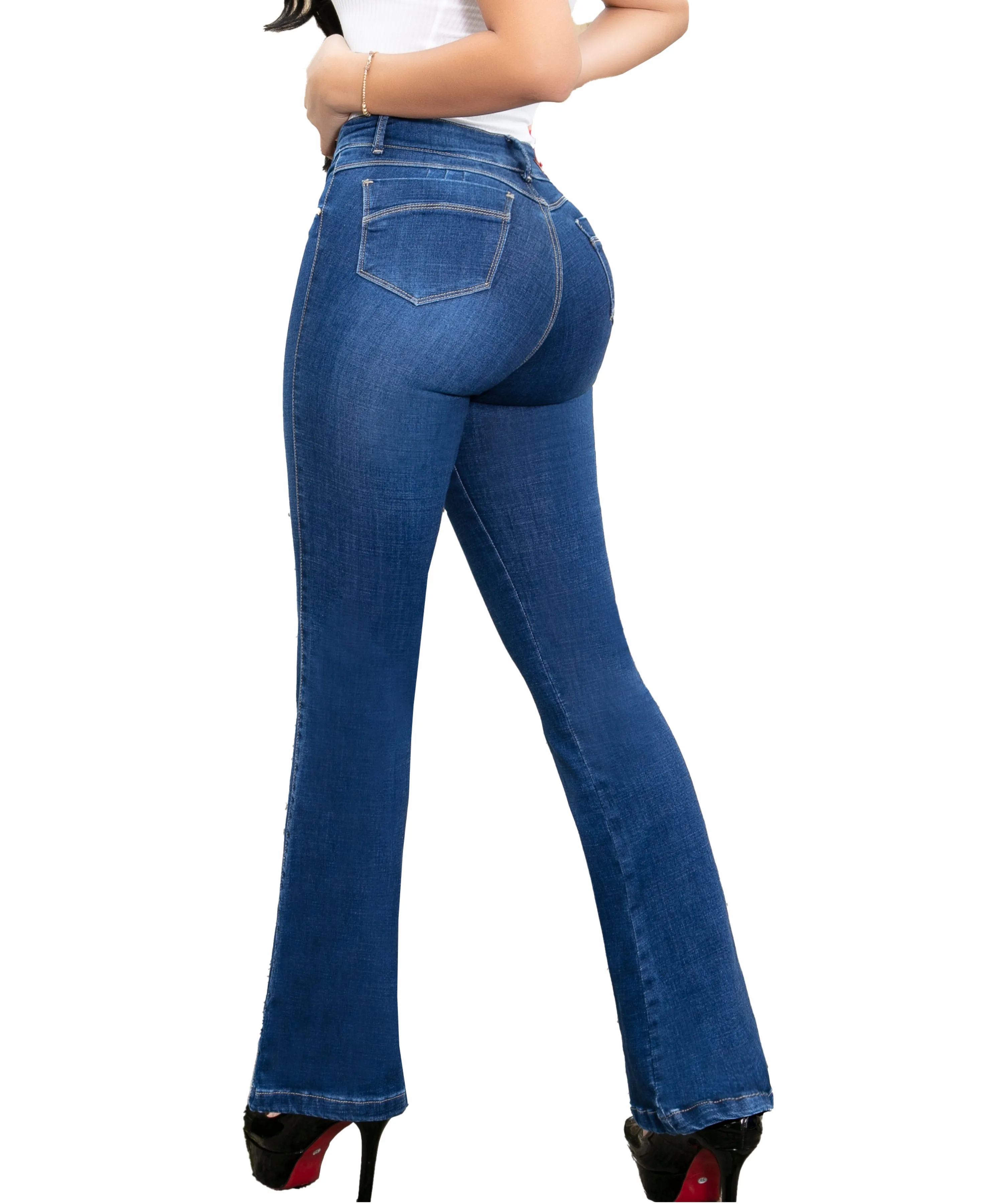 Butt Lifting Bootcut Jeans for women - Pantalones Colombianos Levanta Cola Acampanado - Karen