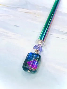 Dichroic Art Glass hair stick, unique hair stick
