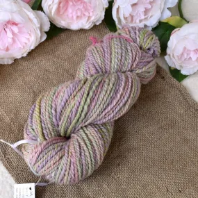 Hand Spun Tasmanian Merino Wool Chunky Yarn in Floral Cream 13077